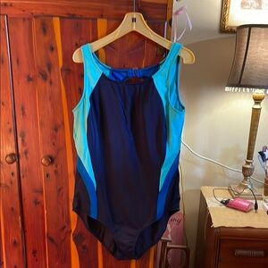 Women's Blue and Black Swimsuit